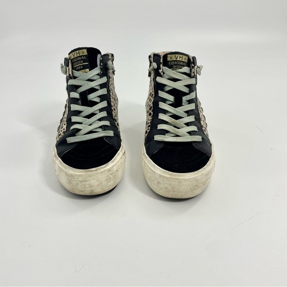 Vintage Havana revenge 8 Black Gold‎ leopard high top fashion sneakers GGDB - Picture 4 of 10